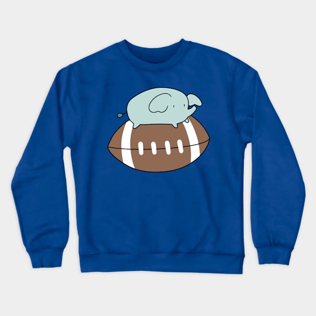 Tiny Elephant and Football Crewneck Sweatshirt by saradaboru